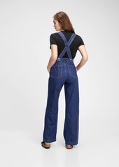 Gap Wide-Leg Suspender Jeans With Washwell