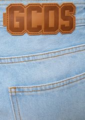 GCDS 22cm Graffiti Logo Wide Denim Jeans