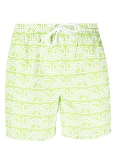 GCDS abstract-print swim shorts
