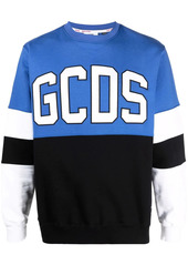 GCDS colour-block logo-print sweatshirt