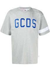 GCDS crew neck logo embroidered T-shirt