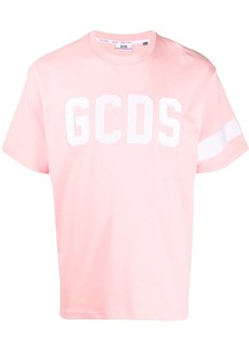 GCDS embroidered logo round neck T-shirt