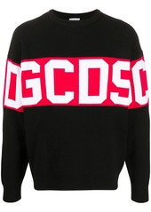 GCDS colour block logo print sweatshirt