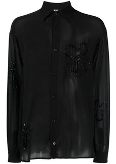 GCDS Embroidered oversized shirt
