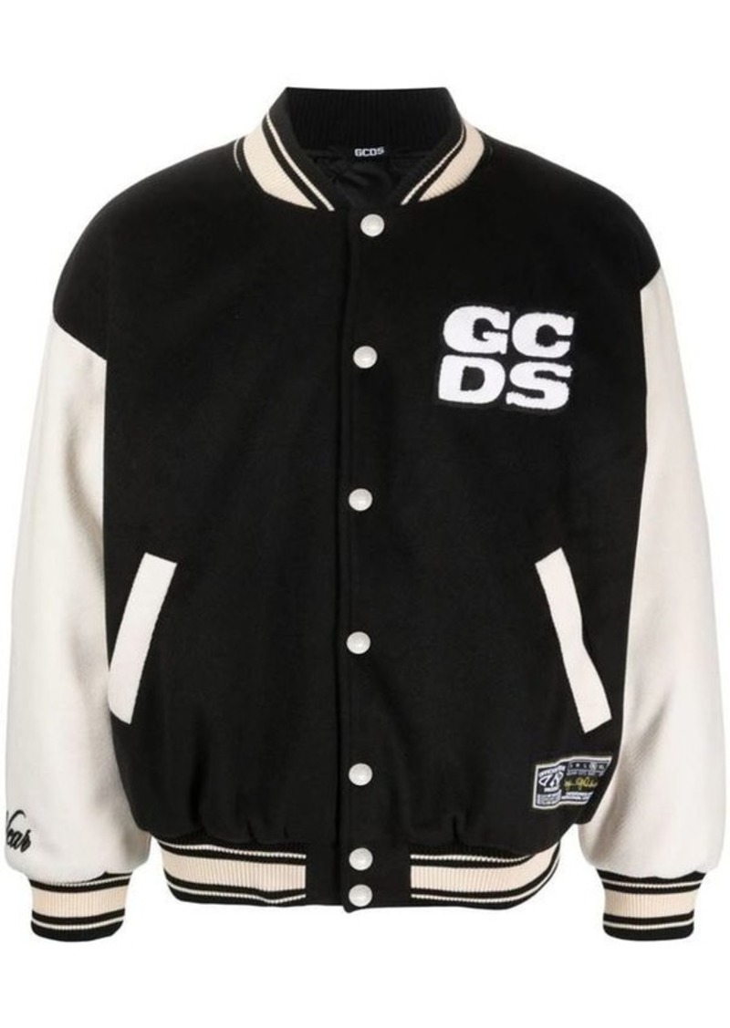 GCDS TWO-TONE BOMBER JACKET WITH PATCH