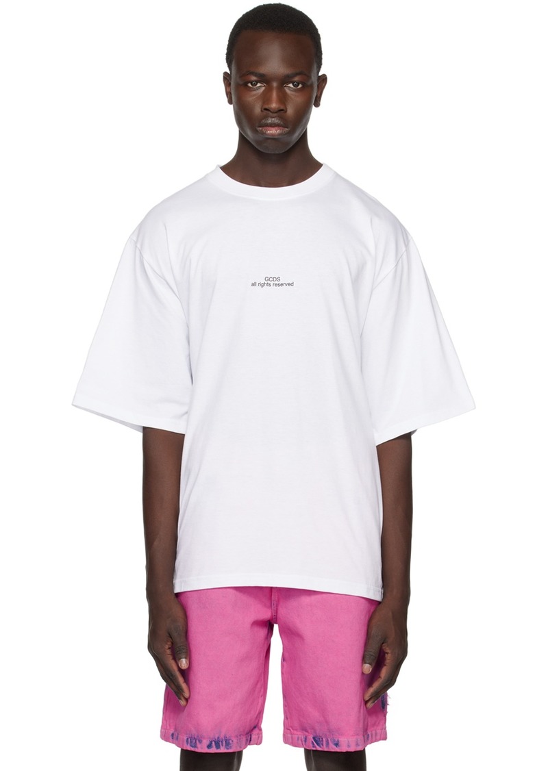 GCDS White Printed T-Shirt