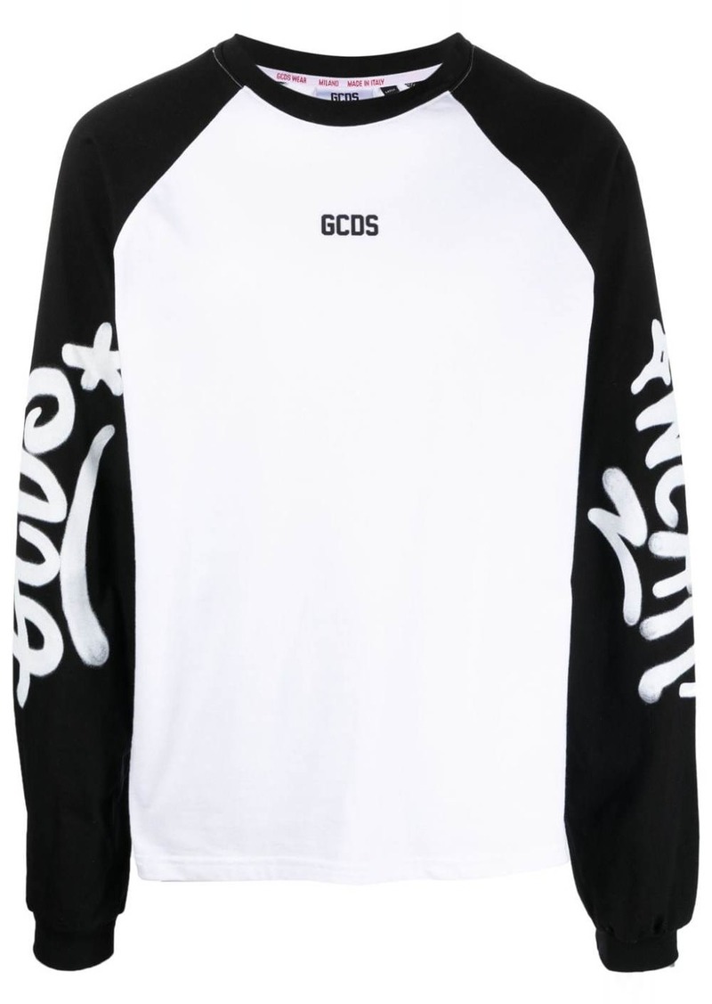 GCDS graffiti-logo long-sleeve T-shirt