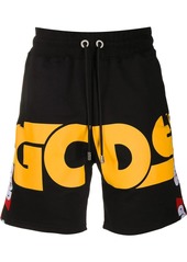 GCDS large logo print shorts