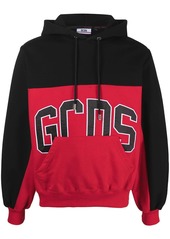 GCDS logo colour-block hoodie