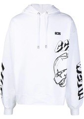 GCDS logo drawstring hoodie
