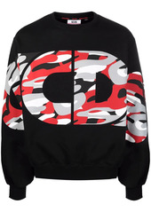 GCDS logo-print camouflage sweatshirt