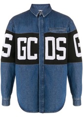 GCDS logo-print denim shirt