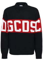 GCDS Logo Wool Blend Knit Sweater