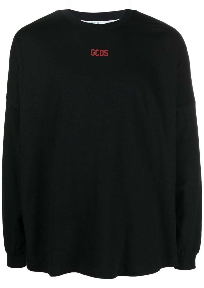 GCDS long-sleeved logo-print T-shirt