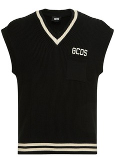GCDS Low Band Logo Knit Vest