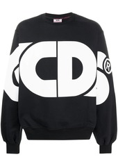 GCDS oversized logo print sweatshirt