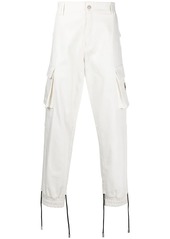 GCDS straight-leg cotton trousers