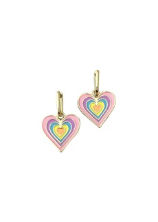 Gemelli Pastel Heart Huggies Earrings In Multi