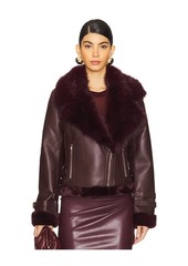 Generation Love Dion Faux Fur Moto Jacket