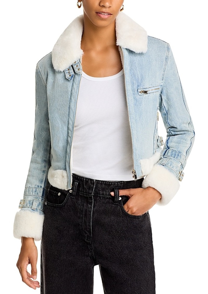 Generation Love Jude Faux Fur Trim Denim Jacket