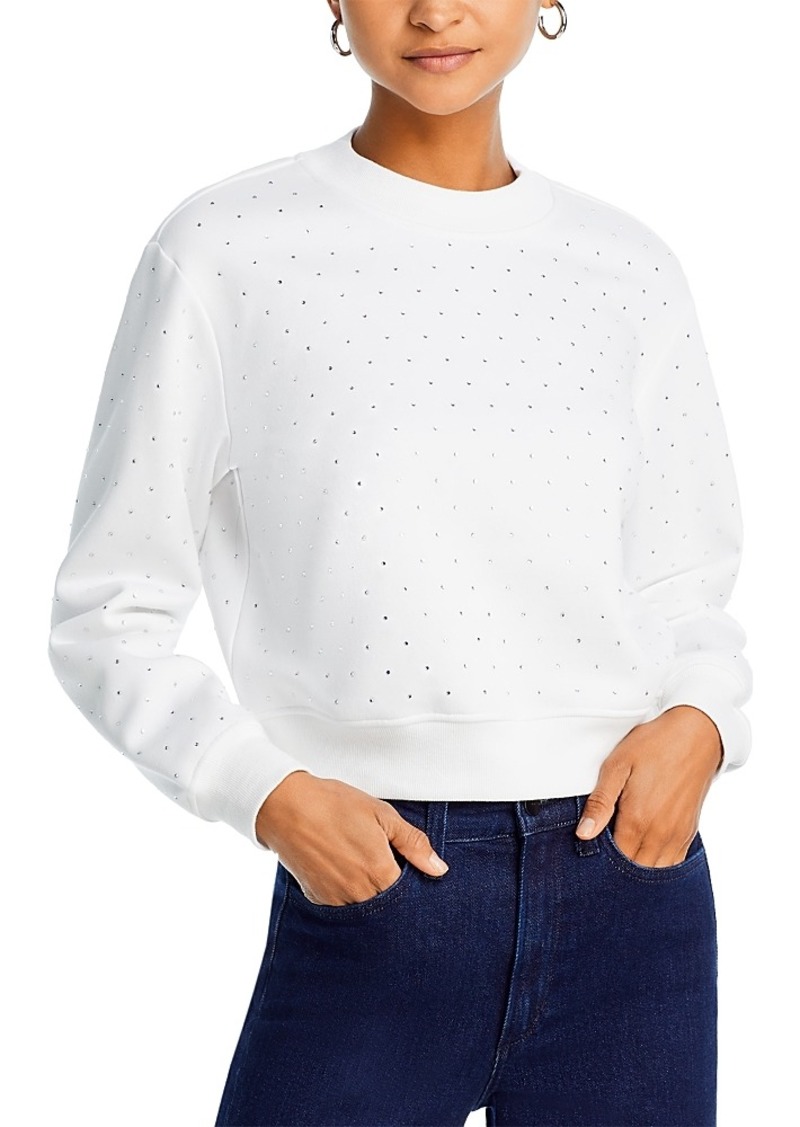 Generation Love Julie Rhinestone Embellished Cotton Sweatshirt