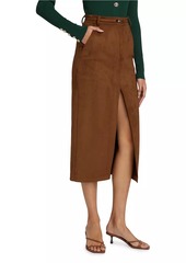 Generation Love Medina Belted Faux-Suede Skirt