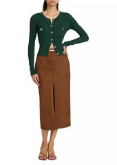 Generation Love Medina Belted Faux-Suede Skirt