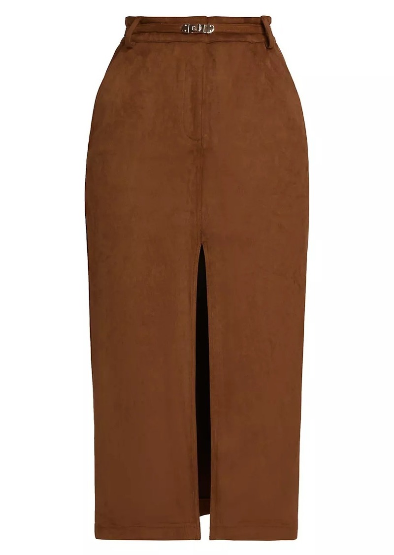 Generation Love Medina Belted Faux-Suede Skirt