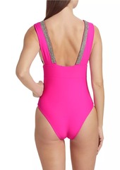 Generation Love Veda Crystal Trimmed One-Piece Swimsuit