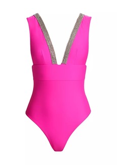 Generation Love Veda Crystal Trimmed One-Piece Swimsuit