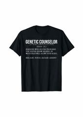 Genetic Denim Genetic Counselor Definition Gender Identity Gift T-Shirt