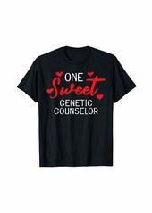 Genetic Denim Valentines Day Genetic Counselor Sweet Heart Gift T-Shirt