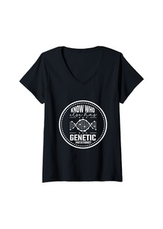 Genetic Denim Womens Genetic Disorder - Know who else has genetic mutations V-Neck T-Shirt