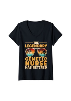 Genetic Denim Womens Retired Genetic Nurse Retirement V-Neck T-Shirt