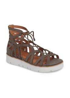 GENTLE SOULS BY KENNETH COLE Larina Lace-Up Sandal in Elephant Nubuck at Nordstrom