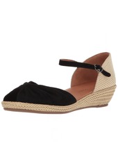 Gentle Souls by Kenneth Cole Women's Lucille Low Wedge Espadrille Sandal black  M US