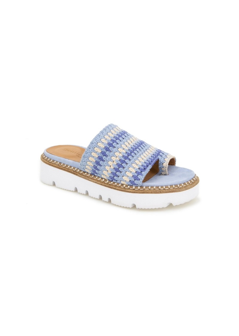 Gentle Souls Women's Lavern Slip-On Sandals - Blue Multi Fabric