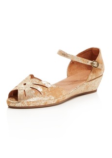 Gentle Souls Women's Lily Moon Leather Wedge Flats