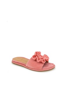 Gentle Souls Women's Lucy Slip-On Sandals - Poppy Suede- Plastic, Leather