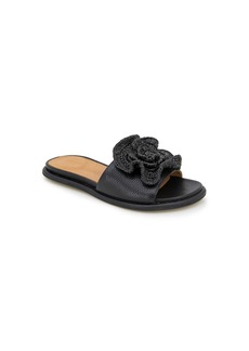 Gentle Souls Women's Lucy Slip-On Sandals - Black- Plastic, Leather