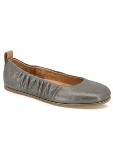 Gentle Souls Women's Mavis Ballet Flat Heel Sandal - Pewter Leather