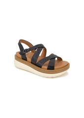 Gentle Souls Women's Rebha Wedge Sandals - Black