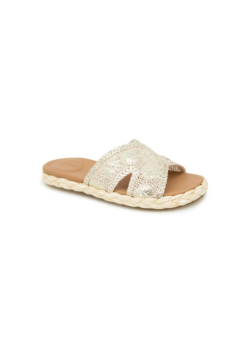 Gentle Souls Women's Tristan Woven Slip-On Sandals - Ice Woven