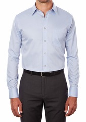 Geoffrey Beene Men's Dress Shirt Regular Fit Sateen Textured Stripe ice Blue 14.5" Neck 32"-33" Sleeve