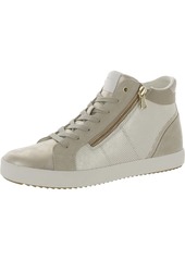 Geox Blomiee Womens Leather Lifestyle High-Top Sneakers