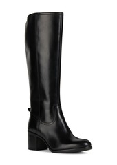 Geox Asheel Knee High Boot in Black Leather at Nordstrom