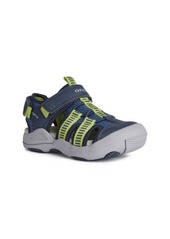 Geox Kyle Sandal in Navy/Lime at Nordstrom