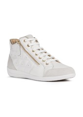 Geox Myria Mid Sneaker in White/Off White Leather at Nordstrom