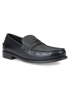 Geox New Damon 1 Slip-On Penny Loafer in Black Leather at Nordstrom
