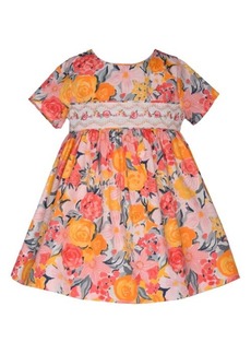 GERSON & GERSON Floral Short Sleeve Cotton Dress